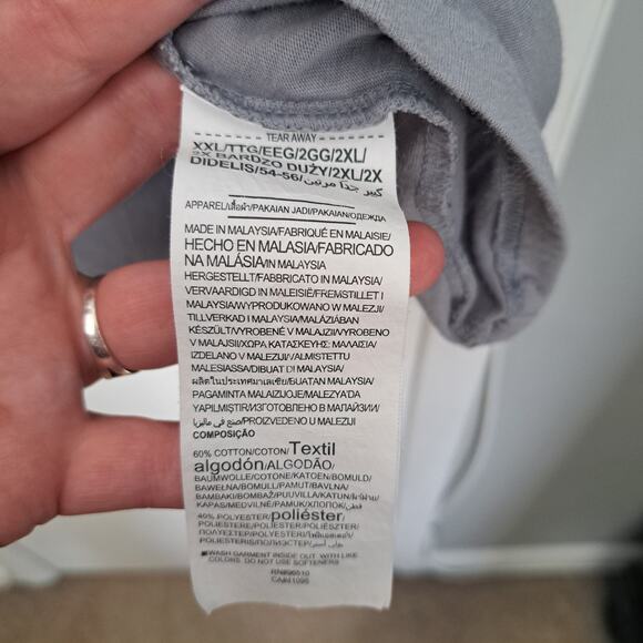 Under Armour Freedom Flag Logo Gray Black T-Shirt Men's XXL - Picture 6 of 6